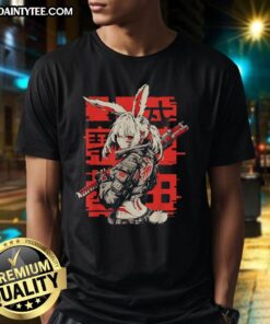 Awesome Anime Manga Cyberpunk Aesthetic Techwear Harajuku Bunny Girl T-Shirt featuring a vibrant, stylish bunny design.