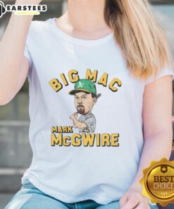 Awesome Athletics Mark McGwire Big Mac Ladies Tee featuring a stylish design for baseball fans.