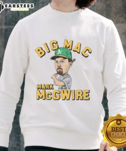 Awesome Athletics Mark McGwire Big Mac sweatshirt featuring vintage design and bold graphics for baseball fans.
