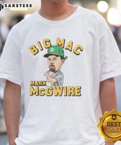 Awesome Athletics Mark McGwire Big Mac T-Shirt featuring bold graphics celebrating the baseball legend's legacy.