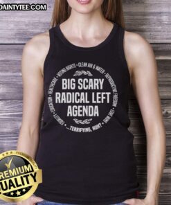 Awesome Big Scary Radica Agenda Equality Tank Top featuring bold graphic design promoting equality and inclusivity.