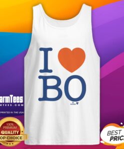 Alt Text: Awesome Bo Bichette I Heart Bo tank top featuring vibrant design, perfect for fans of the Toronto Blue Jays.