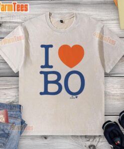 Awesome Bo Bichette I Heart Bo washed t-shirt featuring a stylish design for Toronto Blue Jays fans.