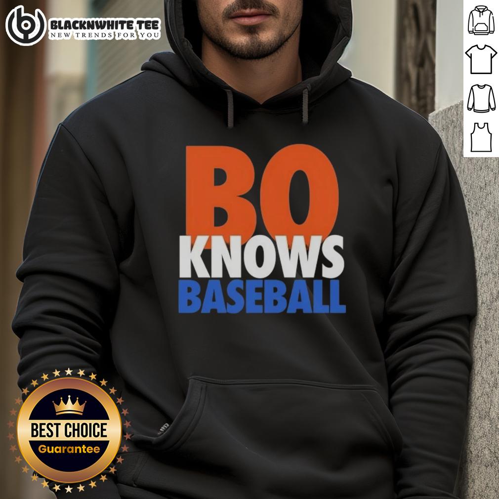 Awesome Bo Knows Baseball New York Mets Hoodie Awesome Bo Knows Baseball New York Mets hoodie featuring vibrant team colors and stylish design for fans.