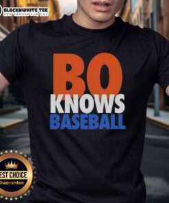 Awesome Bo Knows Baseball New York Mets T-Shirt featuring bold graphics and vibrant team colors for fans.