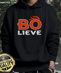 Awesome Bo Nix Bo-Lieve Denver Broncos football hoodie in vibrant colors, perfect for fans and game day style.