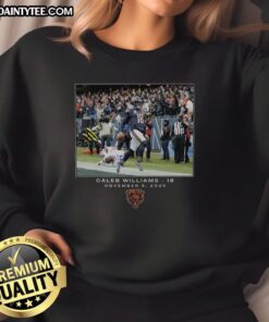 Caleb Williams Chicago Bears sweatshirt featuring NFL Flash design for Week 10, perfect for fans and game day wear.