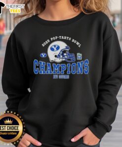 BYU Cougars football sweatshirt for the 2025 Pop-Tarts Bowl, showcasing team spirit and championship pride.
