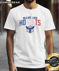 Awesome Charlotte Hornets Allez Les Hornets T-Shirt featuring vibrant team colors and bold graphics for fans.