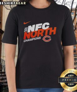 Awesome Chicago Bears 2025 NFC East Champions Super Bowl LX mascot ladies tee showcasing team spirit and style.