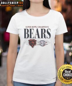 Awesome Chicago Bears Football Super Bowl Champions XX Ladies Tee featuring team colors and logo for fans.