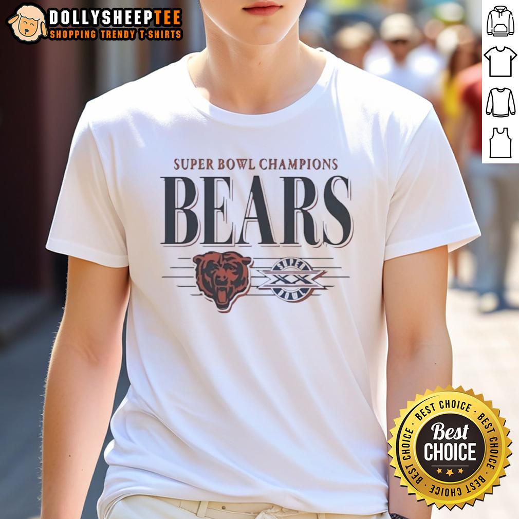 Awesome Chicago Bears Football Super Bowl Champions Xx T Shirt Awesome Chicago Bears Football Super Bowl Champions XX T-Shirt featuring team logo and championship graphics.