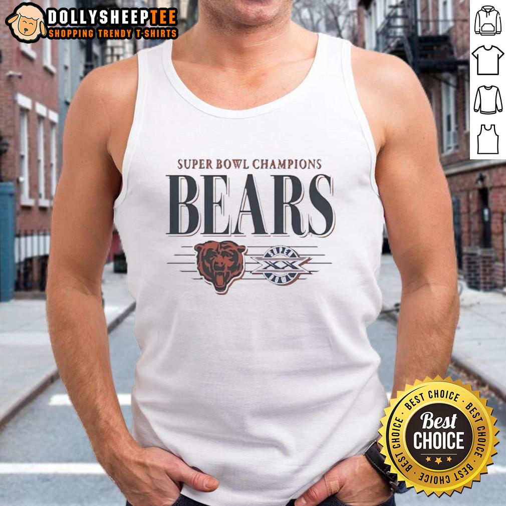 Awesome Chicago Bears Football Super Bowl Champions Xx Tank Top Alt Text: Awesome Chicago Bears Football Super Bowl Champions XX tank top showcasing team pride and championship spirit.