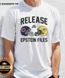 Awesome Chicago Bears vs Green Bay Packers t-shirt featuring 'Release The Epstein Files' design, perfect for fans.