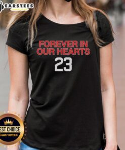 Awesome Chicago Cubs Forever In Our Hearts Ladies Tee featuring vibrant team colors and a stylish design for fans.