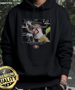Awesome Christian McCaffrey San Francisco 49ers NFL Flash Features Wild Card Hoodie in bold red design.