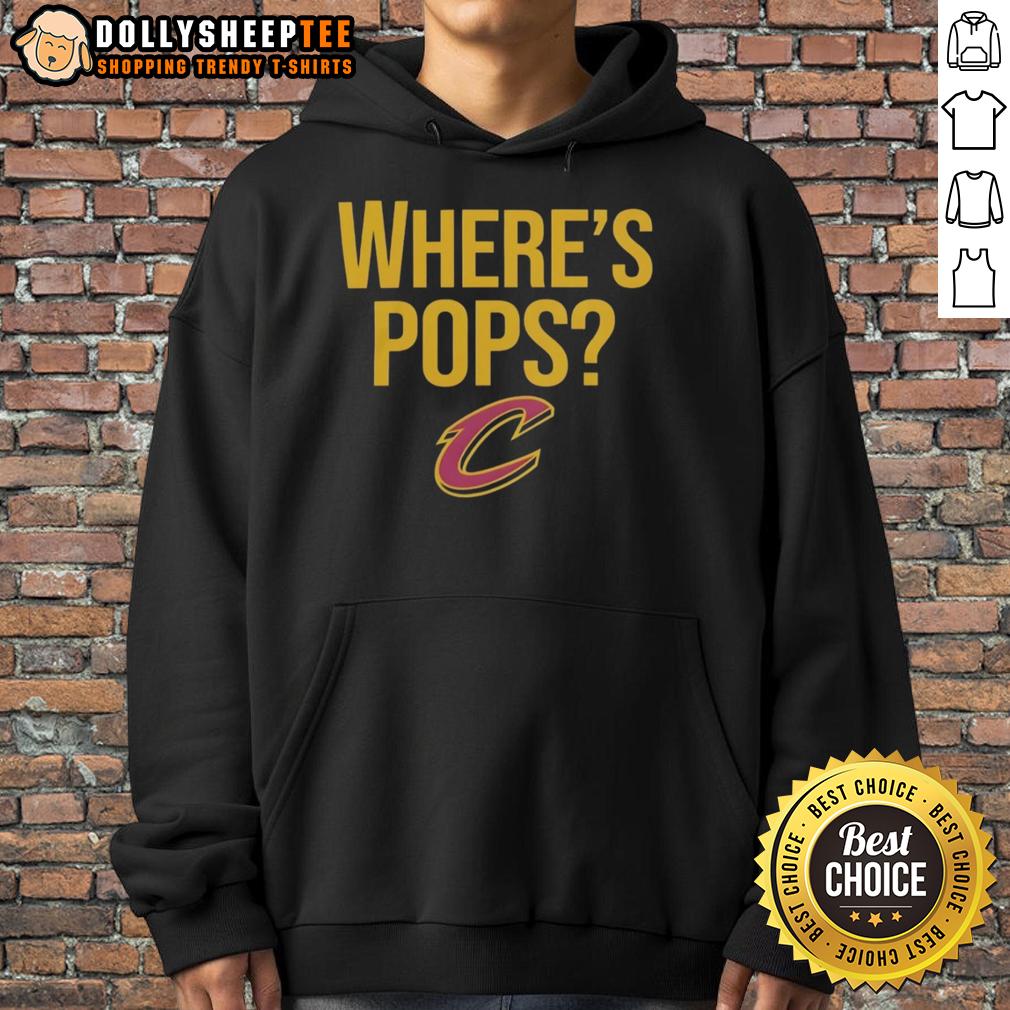 Awesome Cleveland Cavaliers Basketball Big Logo Where’S Pops Hoodie Alt Text: Cleveland Cavaliers basketball big logo featured on a stylish hoodie from Where's Pops collection.