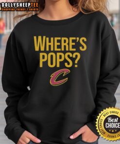 Awesome Cleveland Cavaliers basketball big logo on a stylish Where's Pops sweatshirt for fans and sports enthusiasts.