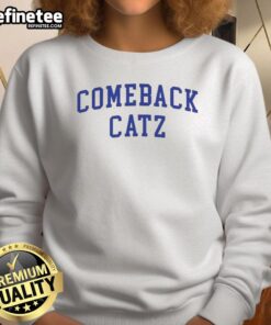 Awesome Comeback Catz Sweatshirt featuring a playful cat graphic and cozy design, perfect for cat lovers and casual wear.