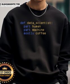 Stylish Awesome Data Scientist sweatshirt featuring data graphics, perfect for tech enthusiasts and professionals.