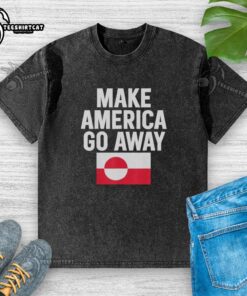 Awesome Dear Canada We Hate Him Too Make America Go Away Washed T-Shirt in casual style, perfect for summer wear.