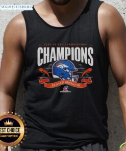 Alt Text: Awesome Denver Broncos AFC Championship Champions 2025-26 big helmet center tank top design for fans