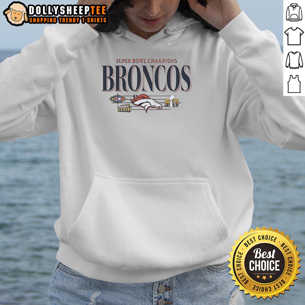 Awesome Denver Broncos Super Bowl Champions Xxxii Xxxiii Vintage Hoodie Alt Text: Vintage Denver Broncos Super Bowl Champions hoodie showcasing titles XXXII and XXXIII in a stylish design.