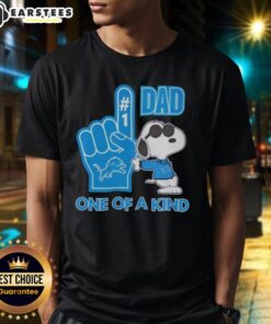 Awesome Detroit Lions X Snoopy Dad T-Shirt featuring unique design, perfect for fans and collectors of NFL merchandise.