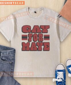 Awesome Drake Maye Gay For Maye washed t-shirt in vibrant colors, perfect for fans and casual wear. Trendy and stylish apparel.