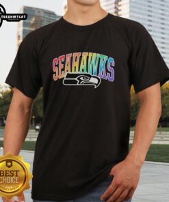 Awesome Eagle Seattle Seahawks Pride LGBT T-Shirt featuring vibrant colors and a bold eagle design for fans.