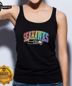 Awesome Eagle in Seattle Seahawks Pride LGBT tank top, showcasing vibrant colors and team spirit for inclusive fans.