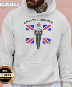 Awesome Eric Bristow Crafty Cockney hoodie featuring a stylish British flag design, perfect for darts fans and casual wear.