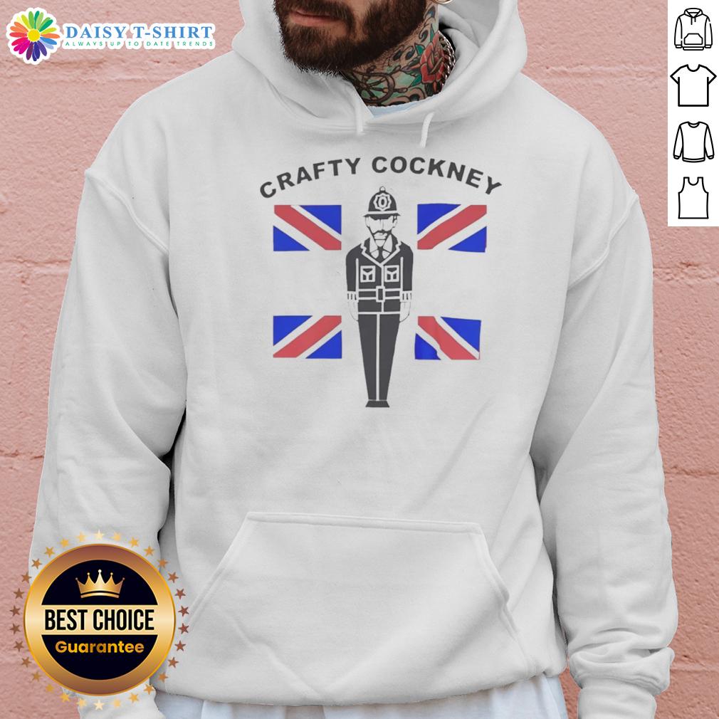 Awesome Eric Bristow Crafty Cockney British Flag Hoodie Awesome Eric Bristow Crafty Cockney hoodie featuring a stylish British flag design, perfect for darts fans and casual wear.