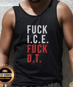 Awesome F*ck Ice and F*ck DT tank top featuring bold graphic design on a stylish sleeveless shirt for summer wear.