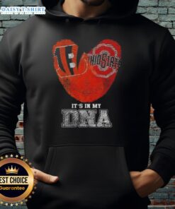 Awesome Fingerprints Cincinnati Bengals X Ohio State Buckeyes hoodie showcasing team spirit and DNA-inspired design.