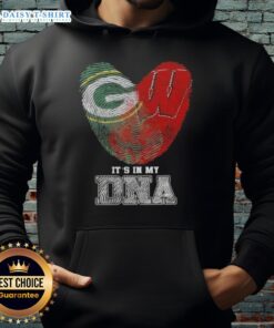 Awesome Fingerprints Green Bay Packers x Wisconsin Badgers hoodie showcasing team pride and unique design elements.