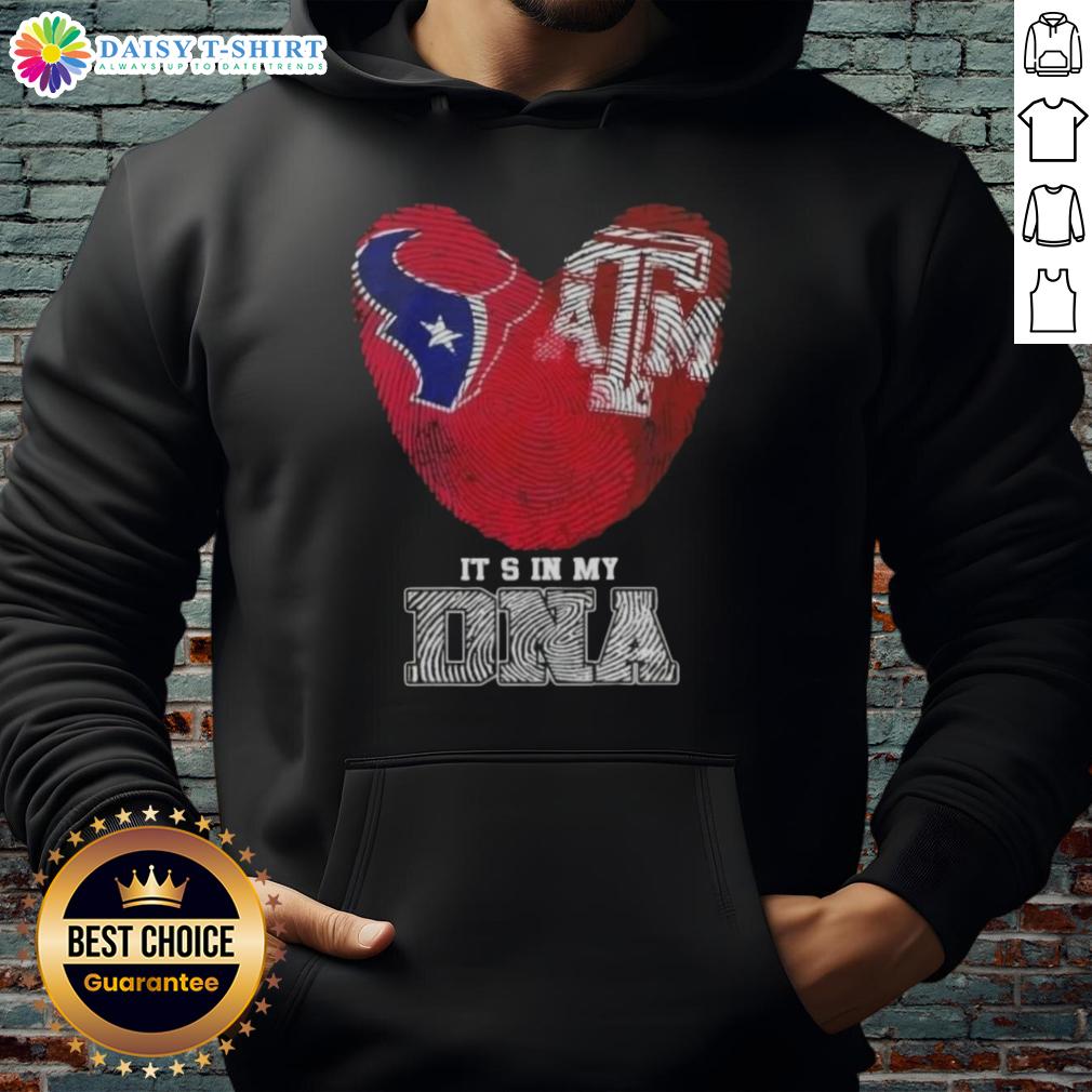 Awesome Fingerprints Houston Texans X Texas A&M Aggies It’S In My Dna Hoodie Awesome Fingerprints Houston Texans X Texas A&M Aggies hoodie showcasing unique DNA design for fans.