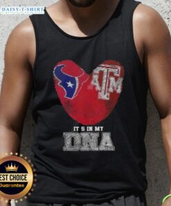 Awesome Fingerprints Houston Texans X Texas A&M Aggies It's In My DNA tank top showcasing team pride and style.