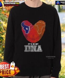 Awesome Fingerprints Houston Texans X Texas Longhorns sweatshirt showcasing unique design and team spirit.