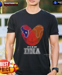 Awesome Fingerprints Houston Texans X Texas Longhorns T-Shirt showcasing team spirit and pride in my DNA.