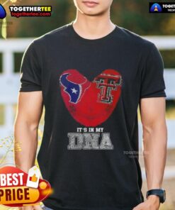 Awesome Fingerprints Houston Texans X Texas Tech Red Raiders T-Shirt showcasing team spirit and unique design.