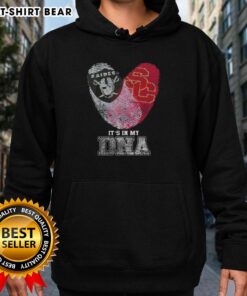Awesome hoodie featuring fingerprints design, celebrating Las Vegas Raiders and USC Trojans - It's in my DNA style.