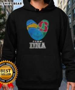 Awesome Fingerprints Los Angeles Chargers X Stanford Cardinal hoodie showcasing DNA-inspired design and team pride.