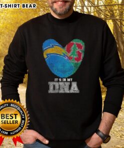 Awesome Fingerprints Los Angeles Chargers x Stanford Cardinal sweatshirt featuring bold DNA design.