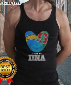 Awesome Fingerprints Los Angeles Chargers X Stanford Cardinal tank top showcasing vibrant DNA design and team pride.