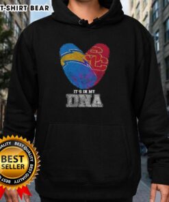 Awesome Fingerprints Los Angeles Chargers x USC Trojans hoodie featuring unique DNA-inspired design for fans.