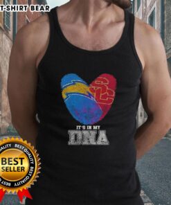 Awesome Fingerprints Los Angeles Chargers x USC Trojans tank top showcasing team spirit and unique design.