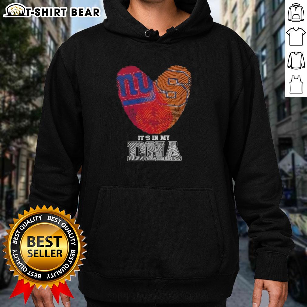Awesome Fingerprints New York Giants X Syracuse Orange It'S In My Dna Hoodie Awesome Fingerprints New York Giants x Syracuse Orange hoodie showcasing team spirit and unique design in vibrant colors.