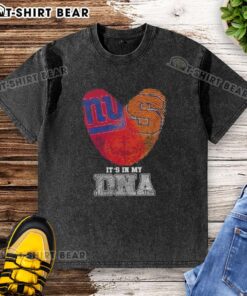 Awesome Fingerprints New York Giants x Syracuse Orange T-shirt featuring DNA design, perfect for sports fans.