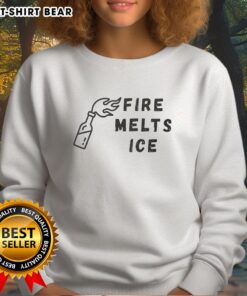 Awesome Fire Melts Ice Sweatshirt featuring vibrant graphics of flames and ice, perfect for bold fashion statements.